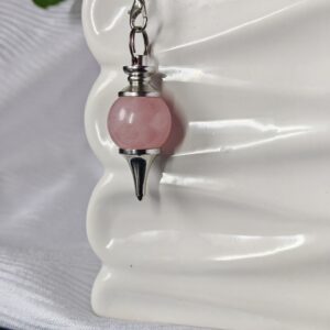 pendule sphere rose quartz