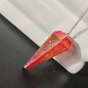 pendule en quartz orange aurora – clarté, vitalité & guidance spirituelle
