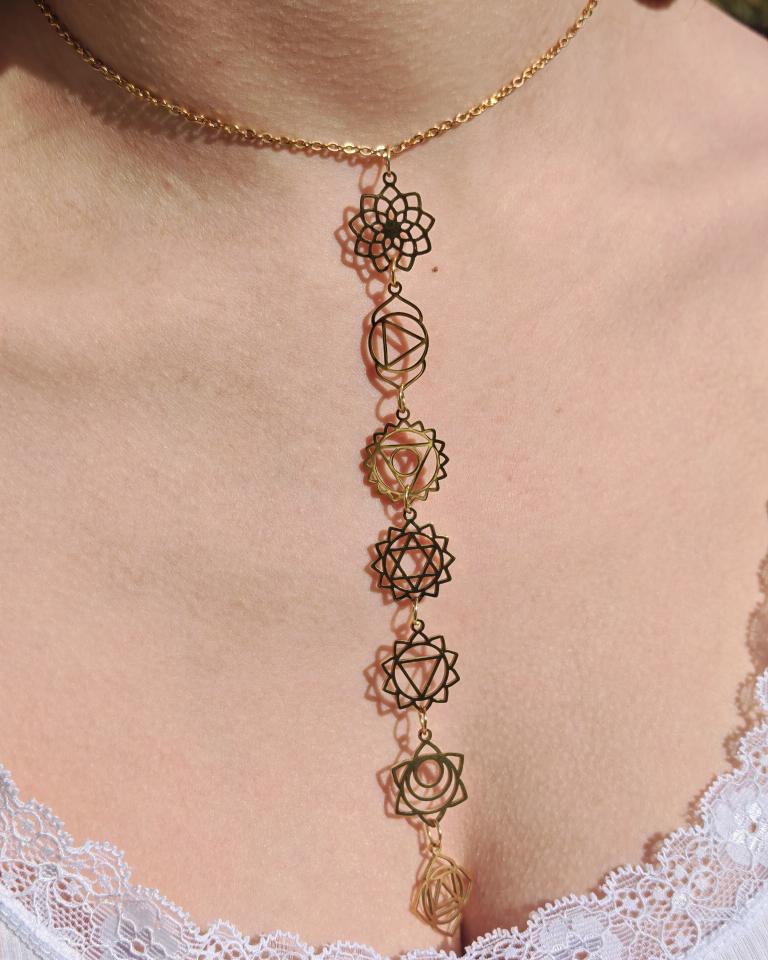 collier sautoir 7 chakras collier sautoir 7 chakras