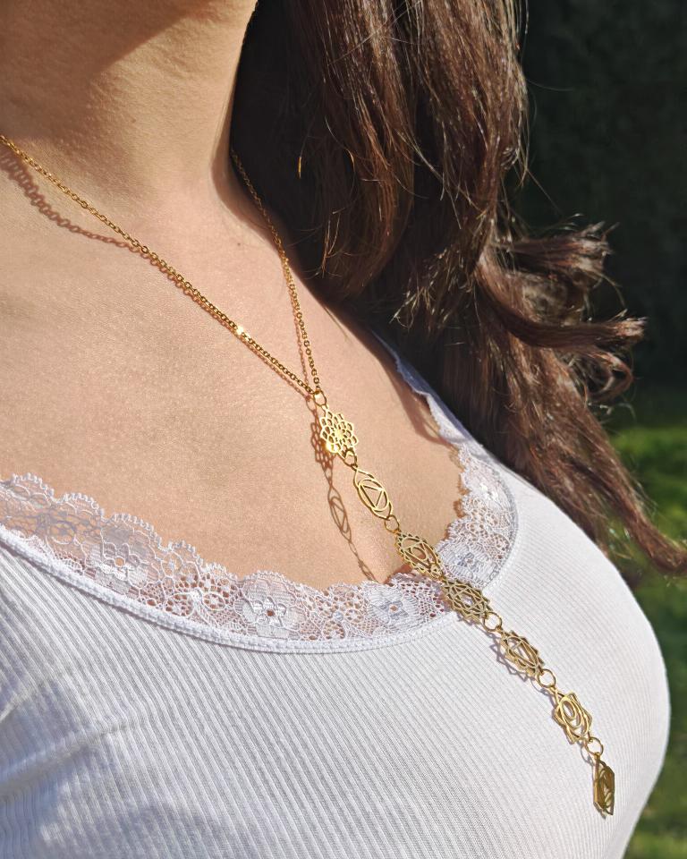 collier sautoir 7 chakras collier sautoir 7 chakras