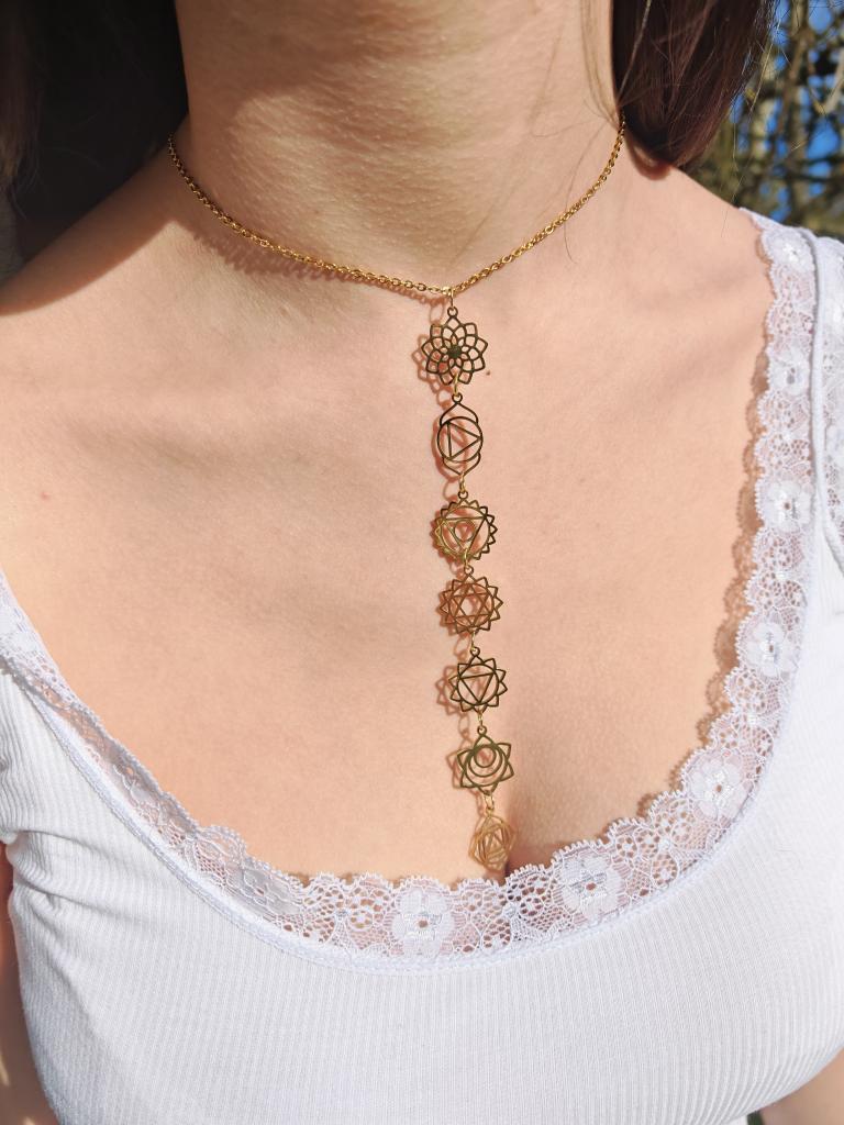 collier sautoir 7 chakras collier sautoir 7 chakras